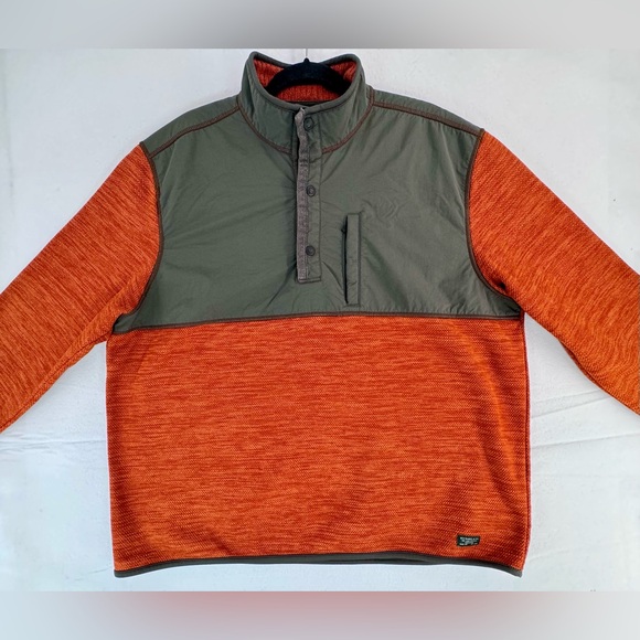 G.H. Bass & Co. Pullover Sweater Men's  Snap Up Pocket Fleece Lined Outdoor XXL - Picture 1 of 8